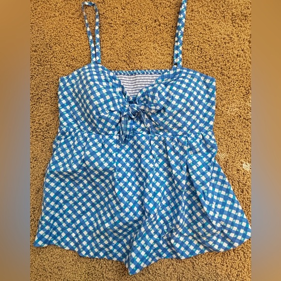 NWOT Lilly Pulitzer Mitzi Cami Tank Top | Women’s 6 | Boca Blue Double Check - Picture 6 of 9